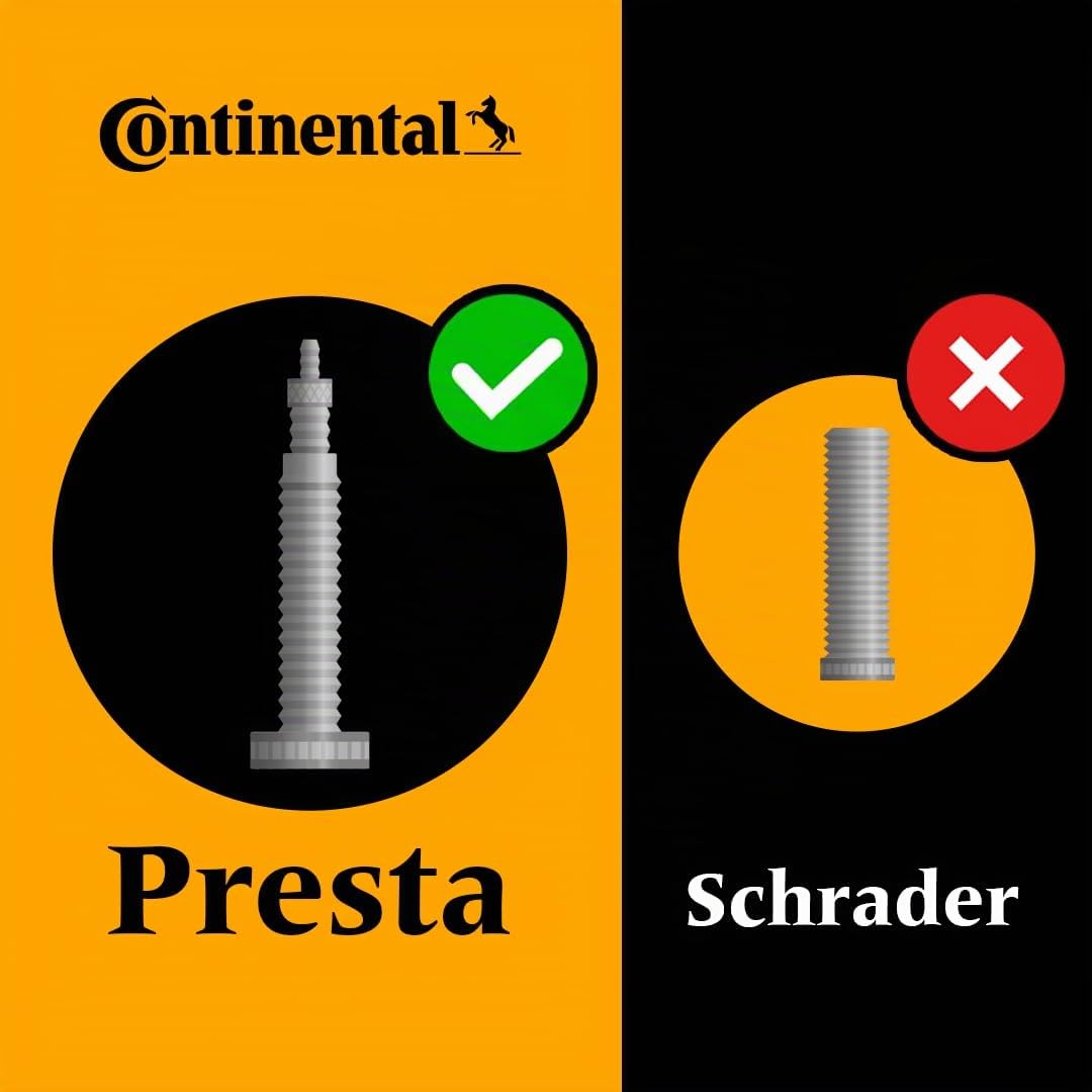 Continental Pack 2 cámaras Road 28 Wide 700c 25-32 válvula Presta 42 mm Negro