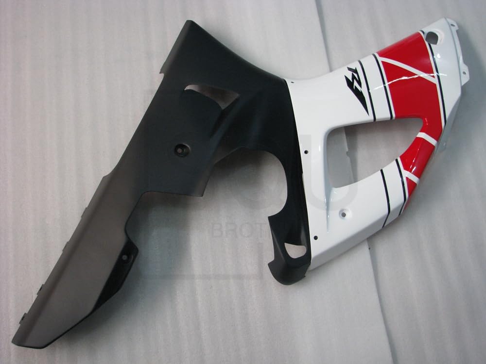 Carenature per 1998 1999 YZF-1000 R1 YZF 1000 R1 98 99 Kit carenature adatto per Carrozzeria per moto stampata a iniezione Nuovo ABS, colore: Bianco Nero PI022