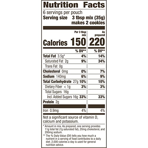 Image of Betty Crocker Chocolate Chip Cookie Mix, Makes 12 Cookies, 7.5 oz, 9 Pack
