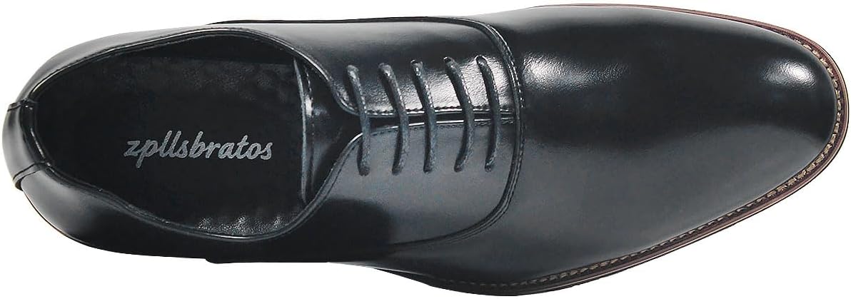 Men's Oxford Shoes Pointed Toe Leather Dress Shoes Lace Up Modern Classic Formal Shoes