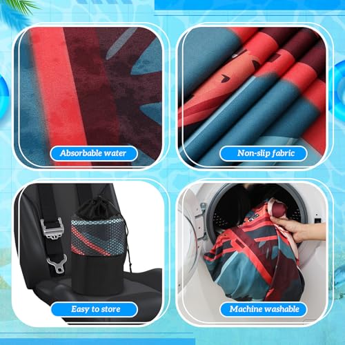 Image of Hahafelt 2 Pack Car Seat Towel Cover with Storage Bag, Golden Gate Bridge