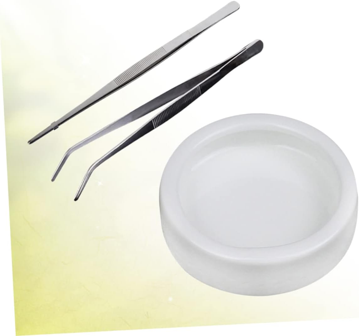 Reptile Water Bowl Reptile Feeding Bowl,9 pcs pet Ceramic Bowl Water Feeding Dish reptichip Feeding Tweezers Feeding Tongs Cricket Food reptisoil Meal Worms Bearded Dragon