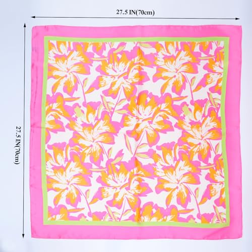 BEGOOD Square Satin Head Scarf for Women Silk Feeling Scarf Hair Bandana Neck Scarf Hair Wraps Valentines Day Gifts2