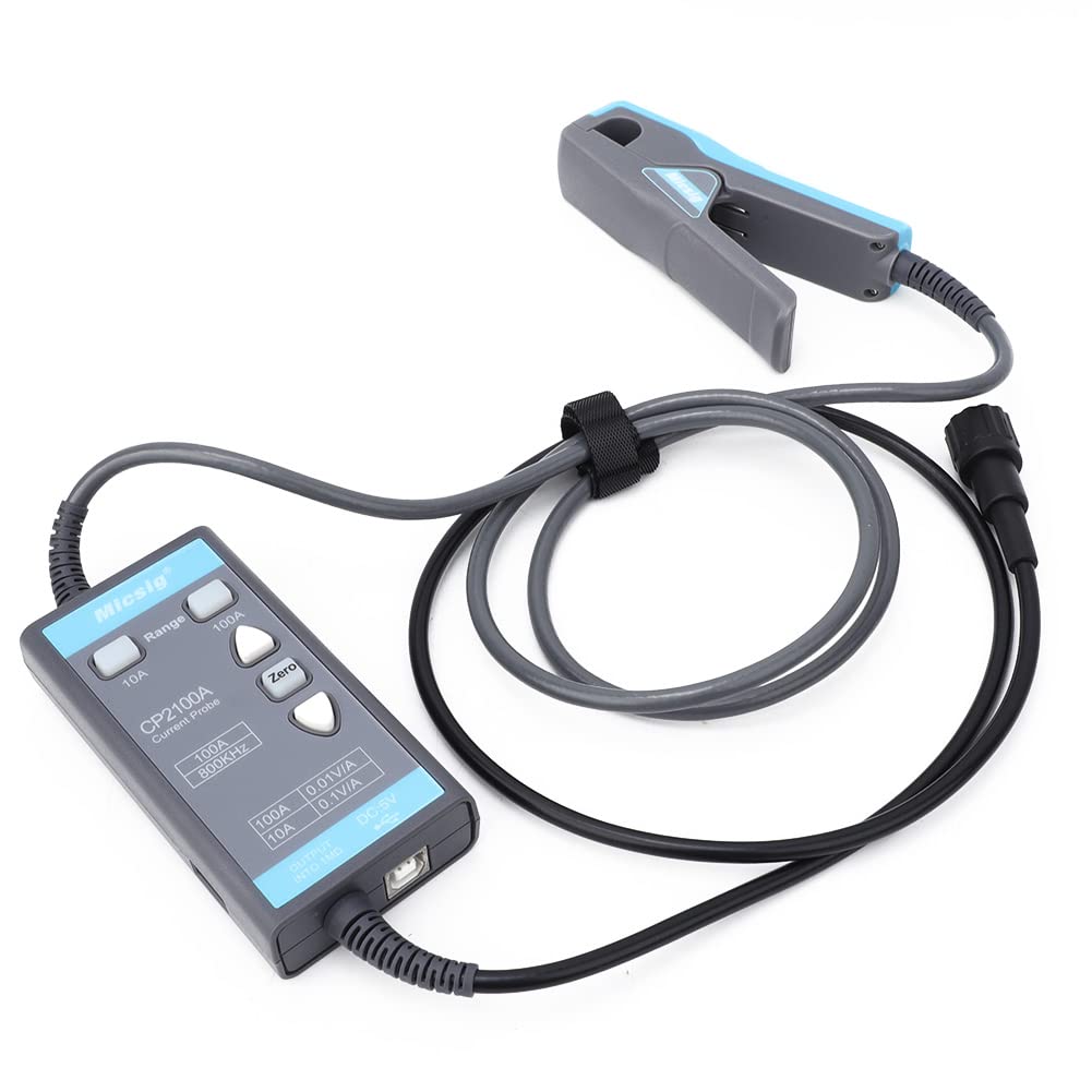Oscilloscope à Sonde de Courant, Alimentation USB, Interface BNC DC - Sonde de Courant AC pour Oscilloscope Multimètre avec Entraînement Moteur, Alimentation, Pinces