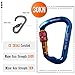 Ayamaya Climbing Carabiners - 3 Pack Screwgate Locking Carabiner 30KN (6744 lbs) Heavy Duty Gears for Rock Climbing, Rappelling, Swing Rescue & Gym, Large D-Shaped Carabiners