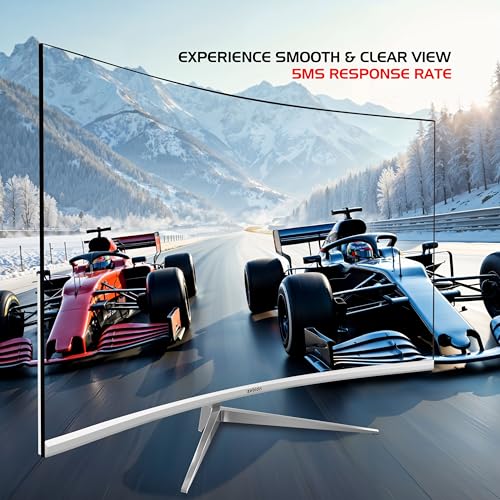 Image of Zebion 32 Inch (80 cm), FHD Curved Led Monitor Crista Series, IPS Panel, 1920x1080 Pixel with Max Resolution, HDMI, VGA, Wall Mountable, Fast Response Time, 3 Year Warranty