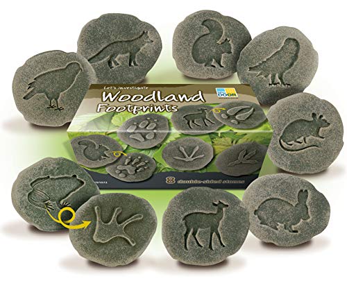 Constructive Playthings Woodland Footprints Double Sided Stones with A Raised Footprint On One Side and A Picture of The Animal On The Other (YD-72) Constructive Playthings Woodland Footprints Double Sided Stones with A Raised Footprint On One Side and A Picture of The Animal On The Other (YD-72)