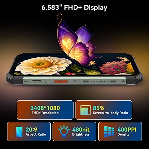 Blackview BV7100 Rugged Phone,13000mAh Battery,33W Fast Charge,10GB+128GB/1TB Expand,6.58″ FHD+,Android 12,IP69K Waterproof Unlocked Cell Phone,NFC,OTG,Glove Mode,Face/Fingerprint Rugged Smartphone