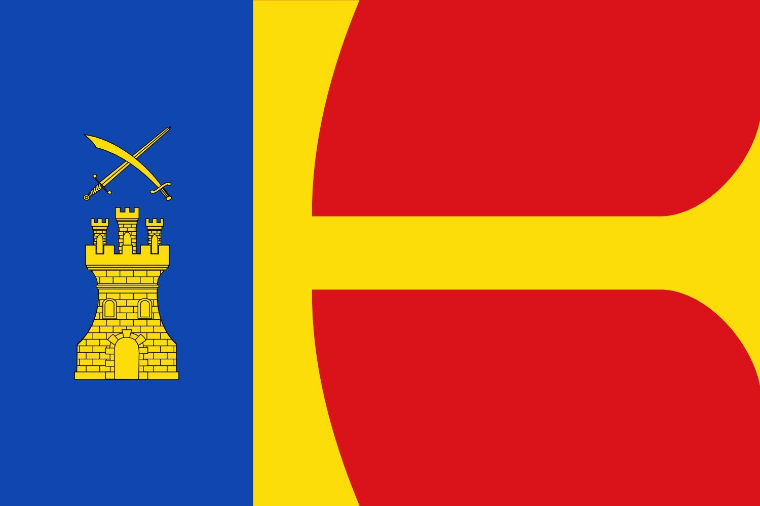 Drapeau d'Alfambra Teruel grand modèle pour décoration espagnole