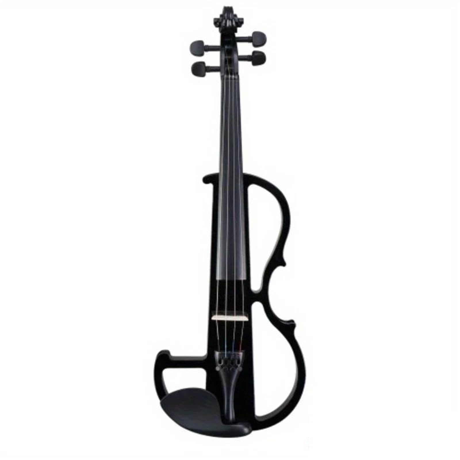 Violons Violon Électrique Silencieux De Taille Standard Avec Étui Archet Et Cordelette Connexion Noir