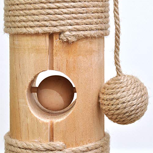 Katzenkratzbaum Stacy VOSS.PET Katzenkratzturm mit Juteseil und Spielzeug