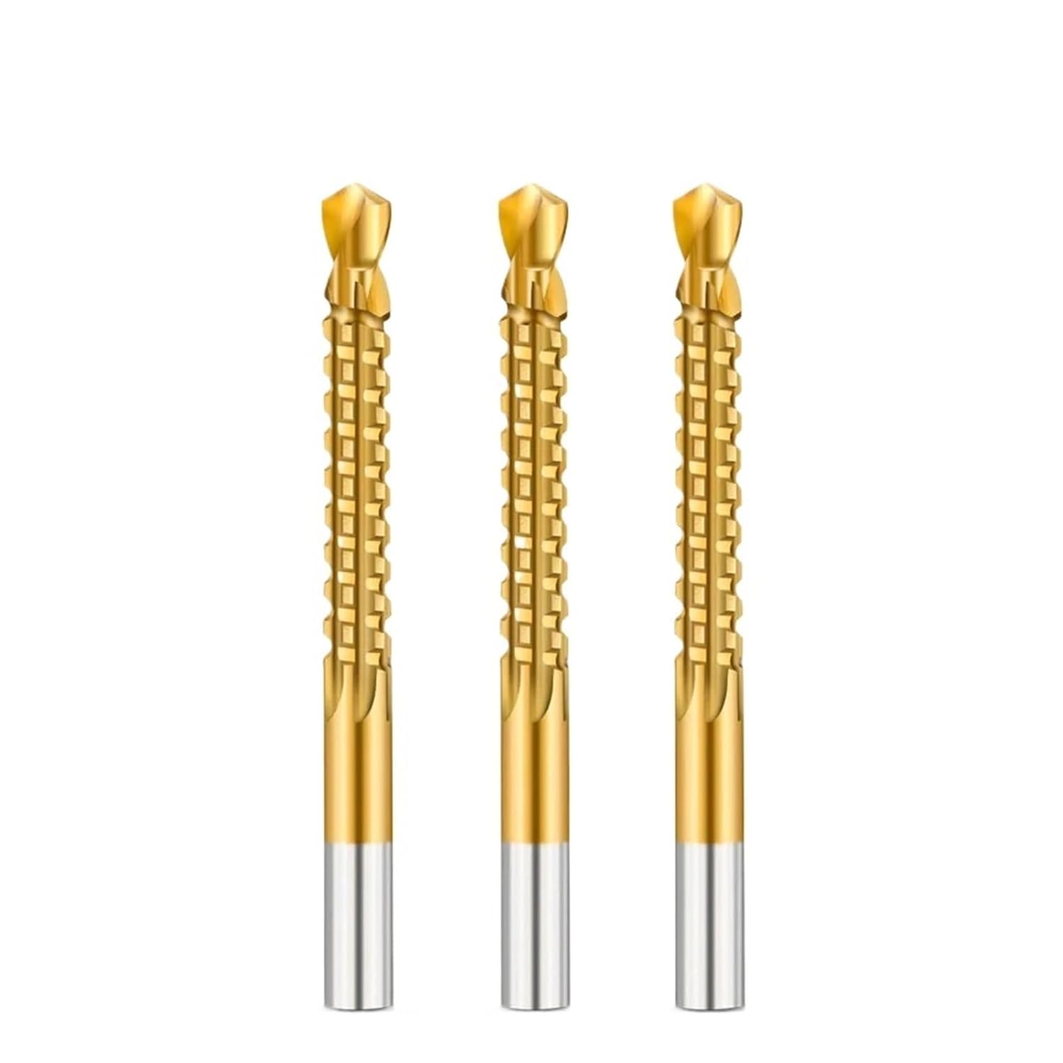 6/3Pcs HSS Twist Punch Bits Set 3-8mm Tap Wood Plastic Hole Titanium Tools(3pcs 8mm)