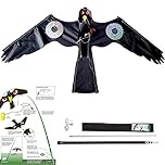 V-CHEETONG Birds Repeller Flying Kite, Simulated Hawk, Flash Reflective Scarer, Wind Power Professional Pigeon Scarer Device for Backyard Lawn and Farm Garden Scarecrow