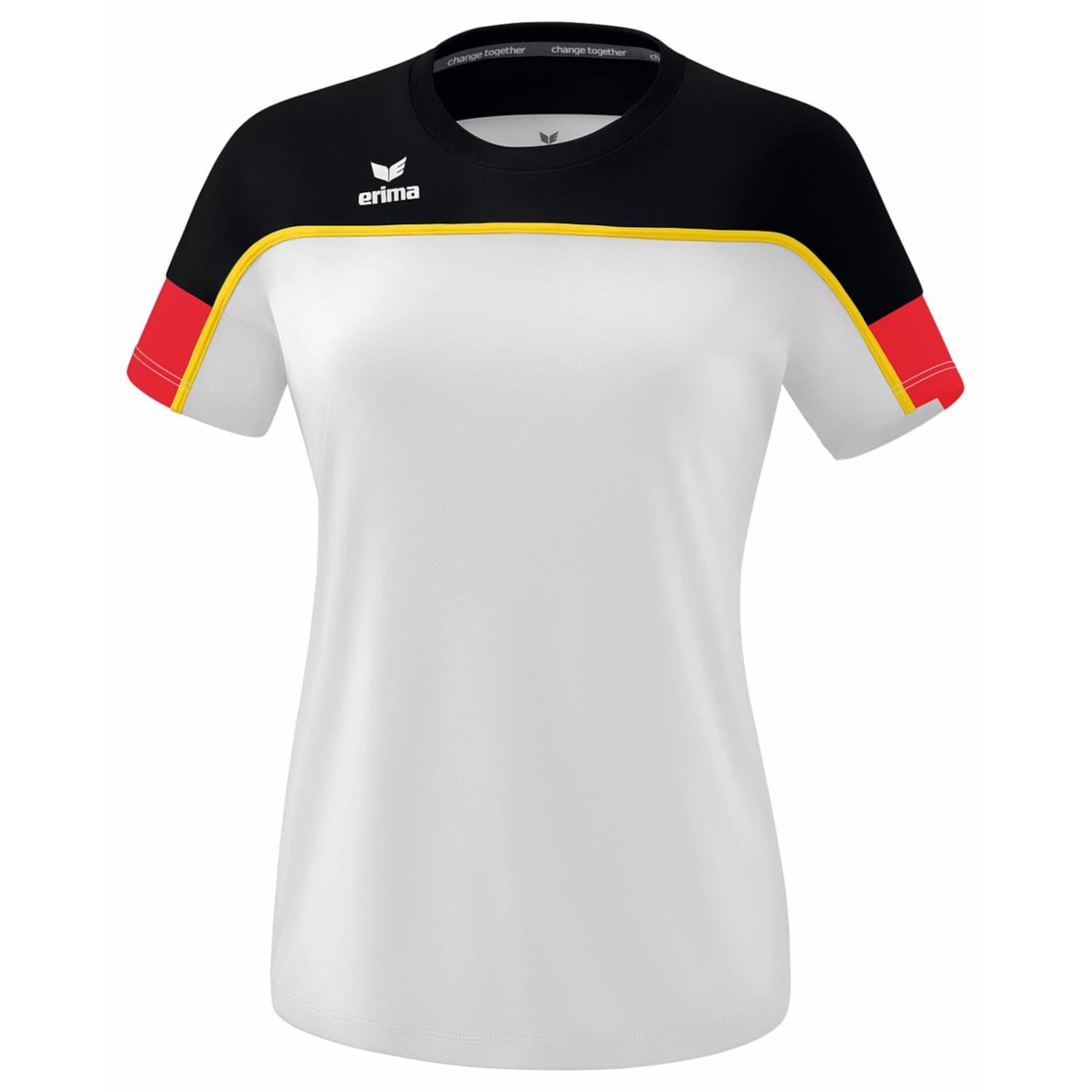 Erima Women's „Change Functional T-Shirt, White/Black/red, 34