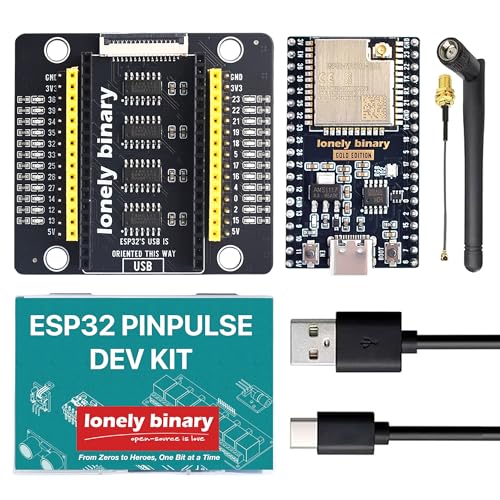 Image of Lonely Binary ESP32 WROOM-32UE IPEX Antenna GPIO LED for Arduino IDE | External 2.4GHz antenna, extended range; dual M /F headers; per-GPIO LED indicators; FPC display port; MicroPython, ESP-IDF