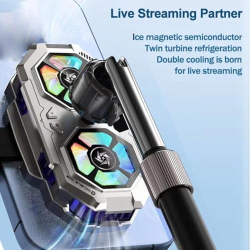 Image of BKN Fast Ultra SL-22 Cooling Mobile AC Fan Radiator | Mobile Cooler USB Powered Fan Cooling Radiator Game Cooler -3 degree for Mobile Phone Gaming, Live Streaming, Outdoor Vlog, Gaming