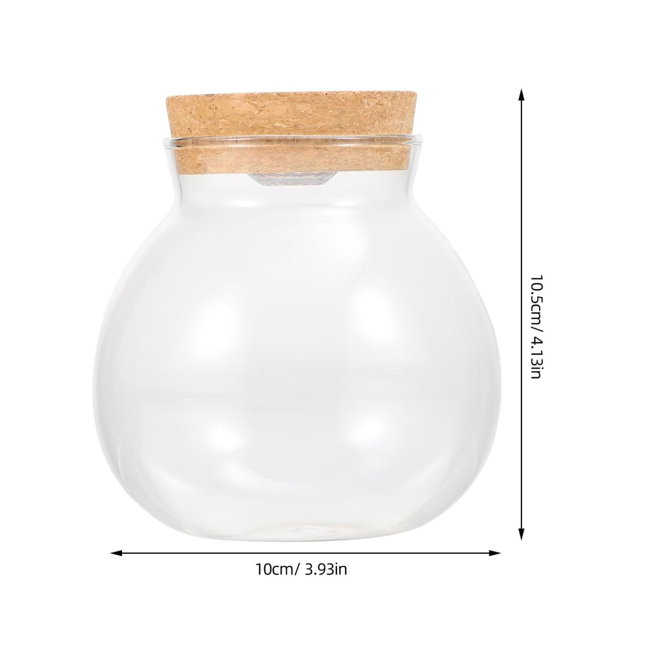 Minkissy Flaschengarten Glas mit LED Pflanzglas mit Deckel aus Borosilikatglas Deko Glas Terrarium Mini Aquarium Vivarium für Pflanzen DIY