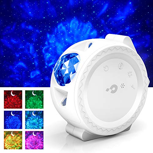 Star Projector, 3-1 Ocean Wave Projector Star Sky Night Light w/LED Nebula Cloud Touch&Voice Control Christmas Projector Light for Baby Kids Bedroom/Game Rooms/Home Theatre/Room Decor/Night Light