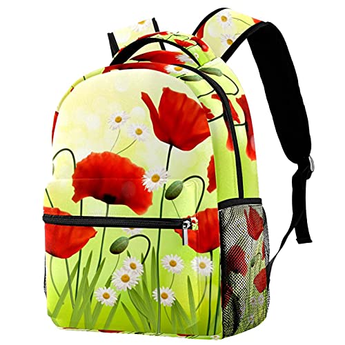 Mochila para portátil de flores silvestres ideal para viajes urbanos