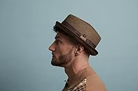 Vista 5 de DASMARCA Sombrero de cerdo retro de paja de papel de verano para hombre