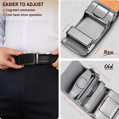 Image of Men's Belt,Bulliant Leather Adjustable Belt for Men Dress Casual 1 3 /8,Trim to Fit