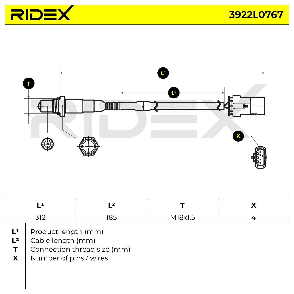 RIDEX Sonda lambda OPEL Mokka Mokka X J13