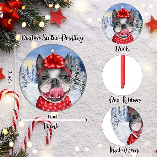 Godblessign French Bulldog Mom Christmas Ornament Dog Christmas Hanging Ornament Dog Mom Idea Ornament Puppy Christmas Ornament 2023 Dog Baby's First Christmas Ornament Ceramic Ornament #TOP1