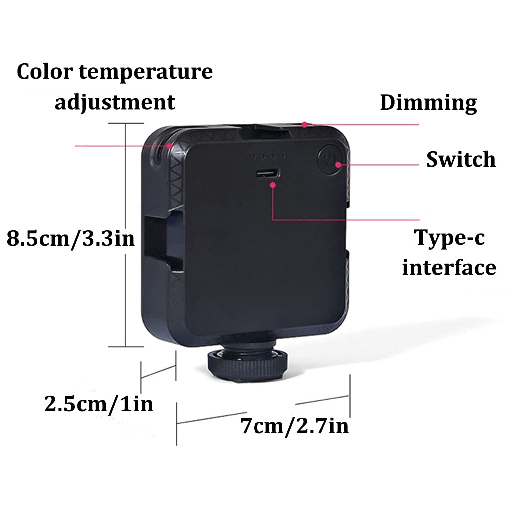 Kit di Illuminazione per Videoconferenza, Luci Video per Computer a Clip, Illuminazione Fotografica Portatile, 2100 mAh Ricaricabile, Lampada da Pannello Dimmerabile 2500-6500K