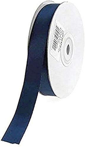 Miniatura 1 de Homeford Firefly Imports cinta de raso de doble cara, 58 pulgadas, 25 yardas, azul marino, 58 pulgadas