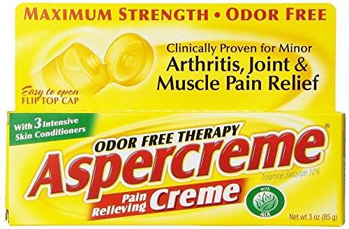 Aspercreme, Odor Free, Max Strength, Topical Analgesic Creme, 3 oz Per Tube (3 Tubes)