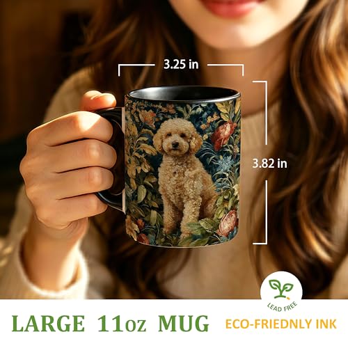 Taza de cerámica con asa 11 oz floral estilo moderno miniatura 2