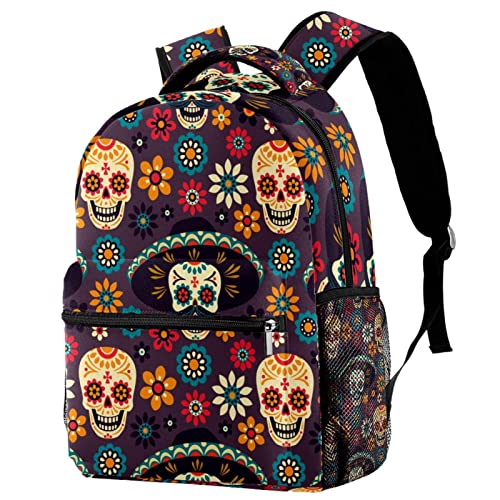 Sac à dos de voyage mexicain pour filles et garçons avec grand porte-bouteille campus
