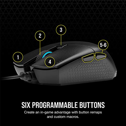 Corsair KATAR PRO Ultra-Light Gaming Mouse - FPS/MOBA Mouse, Symmetric Shape, 12,400 DPI Optical Sensor, 6 Programmable Buttons, Plug-and-Play, RGB... - Image 5