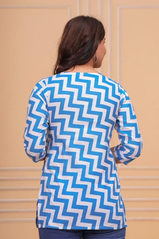 Image of SIROTA Rayon Short Top for Women | Tunic for Jeans | Western Short Kurti | Stylish Straight Ladies Kurta | Ethnic Kurta for Girls
