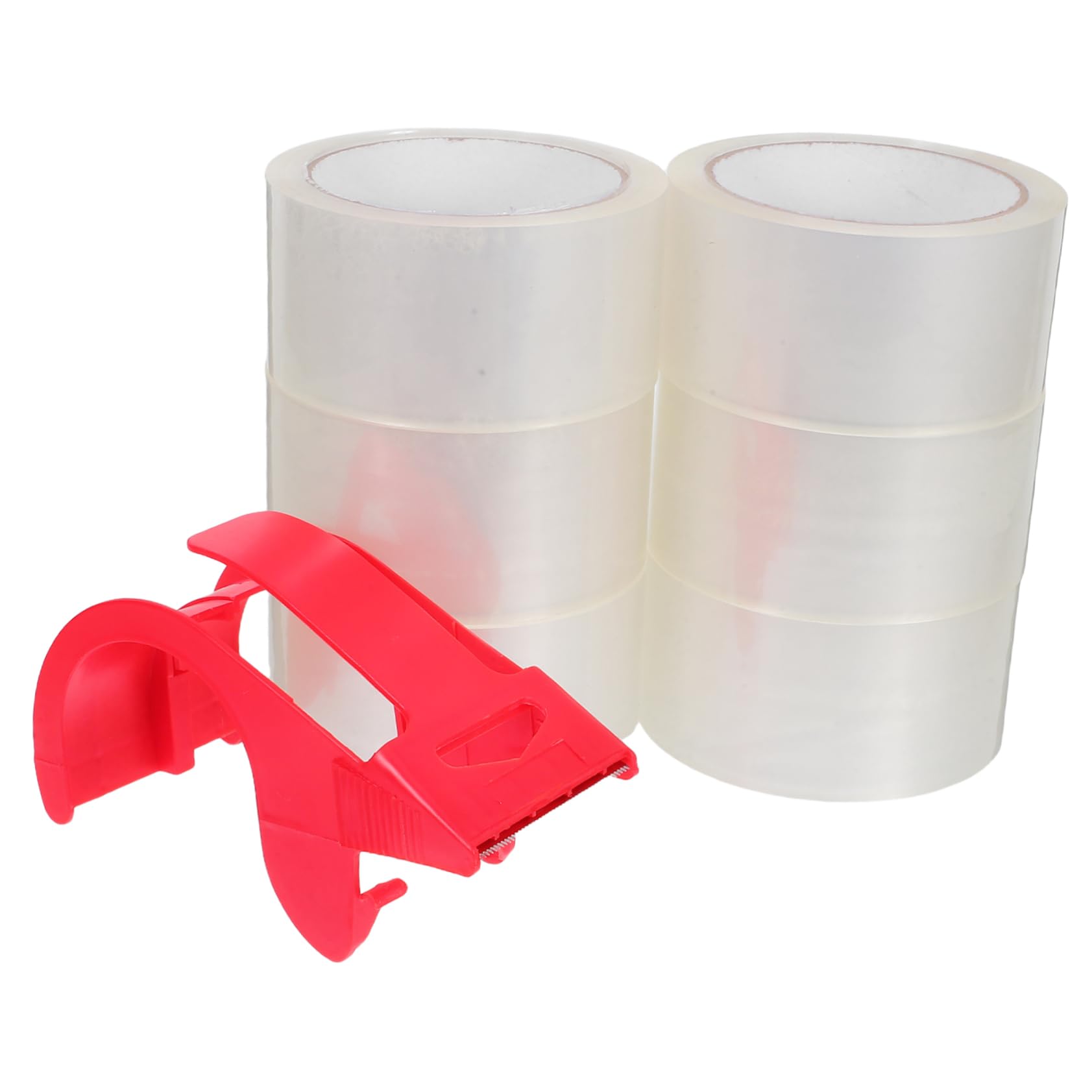 6 Pièces Rubans Adhésifs Transparent avec Distributeur pour Bureau Maison et Entrepôt Ruban Adhésif pour Déménagement Stockage et Organisation