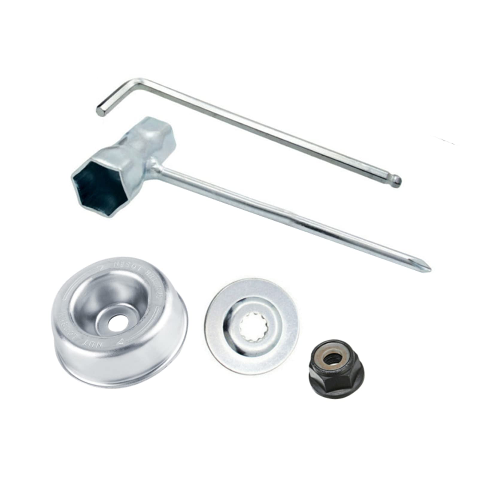 4Pcs/Set Lawnmower Blade Adapter Thrust Washer Rider Plate Screwdriver Maintenan