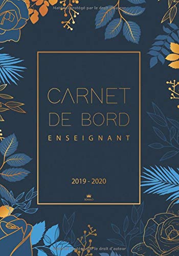 Télécharger Carnet de bord enseignant 2019 2020: Agenda professeur des écoles | Journal de classe et scolaire | Livre eBook France