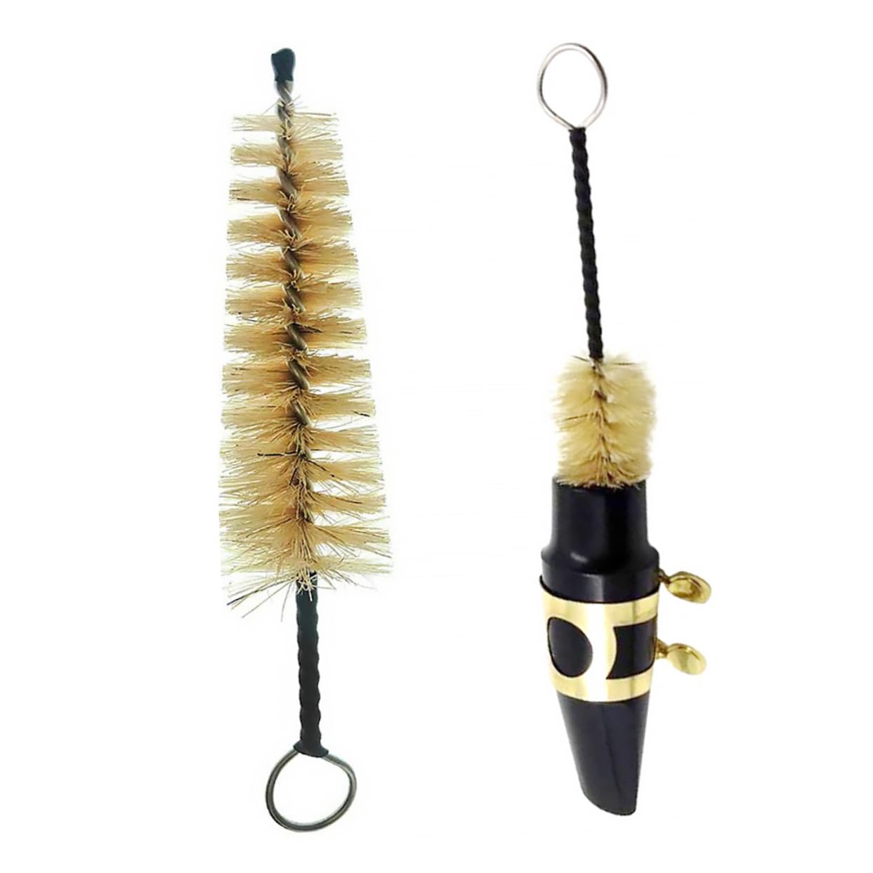 Milisten Tenor Sax Ligature Cleaning Brush Saxophone Swab Tool Clarinet Accessories Music Instrument Care Kit