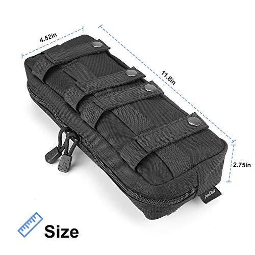 Procase Tactical Admin Pouch, Versatile Molle Admin Pouch Edc Carry Bag Multi-Purpose Tool Holder For Magazine, Map And Other Small Tools -Black #TOP1