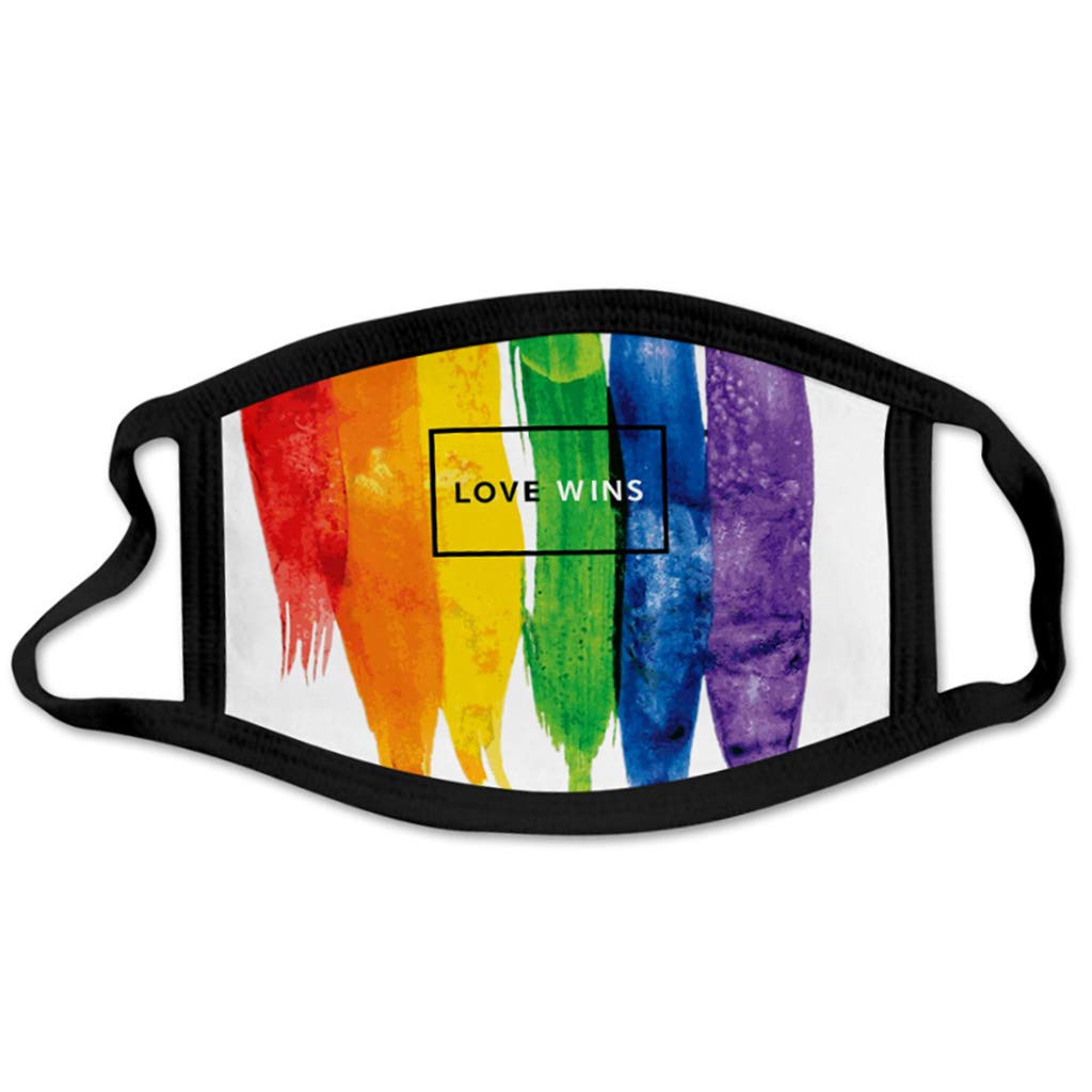 Yeptop Adulṫ Kids LGBṫ ğây Pṙidѐ Möuṫh Mâsk ṙainbọẇ Sṫṙipѐd Pṙinṫ Düsṫpṙọọf Fâcѐ Cọѵëṙ