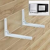OTTOCASA Mikrowellenhalterung Mikrowellenhalter für Mikrowelle Backofen Grill Ofen Wand Halterung Ausziehbar Microwelle Ablage inkl. Montagematerial Weiß