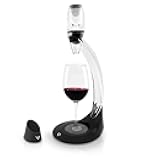 Vinturi Wine Aerator Deluxe Essential Red Wine Pourer and Decanter Tower Stand Set Easily and Conveniently Aerates Wine by the Bottle or Glass and Enhances Flavors with Smoother Finish, Black
