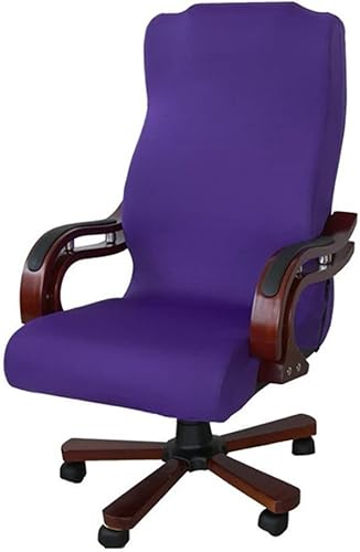JIAN YA NA Funda para silla giratoria de computadora, de poliéster, elástica, para escritorio, oficina, protector de asiento elástico, tamaño L