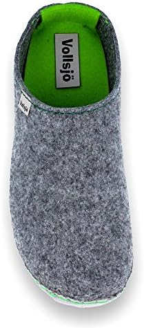 Vollsjö Women Slippers Made Of Felt, House Shoes Light Gray Shoes For Ladies, Comfortable House Footwear, Felt Slippers, Casual Shoes, Home Slippers, Made In The EU, 6, Grey-Green | Image 1