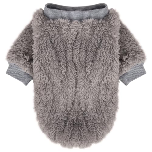 Image of FabriCastle Small Dog Sweaters, 3-Pack Dog Clothes for Small Dogs Male & Cats, Ultra Soft and Warm Pet Coats XXS - XXL, Winter Pet Jackets, Doggy Apparel Costumes Outfits (Blue,Grey,Doe, Medium)