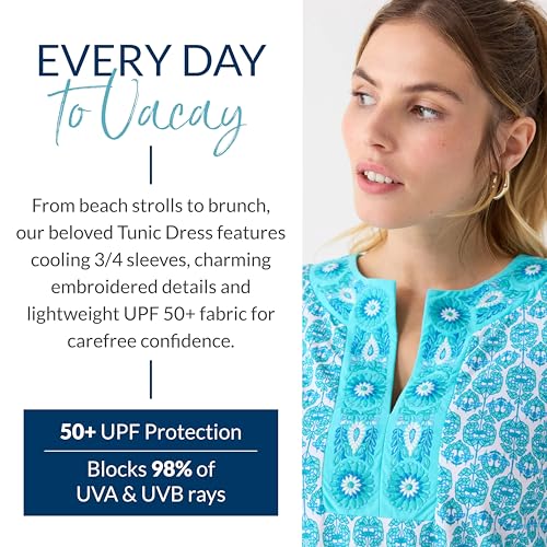 Cabana Life Women's Tunic Summer Dress, UPF 50+, Sun Protective Cover-Up, Nylon/Spandex4