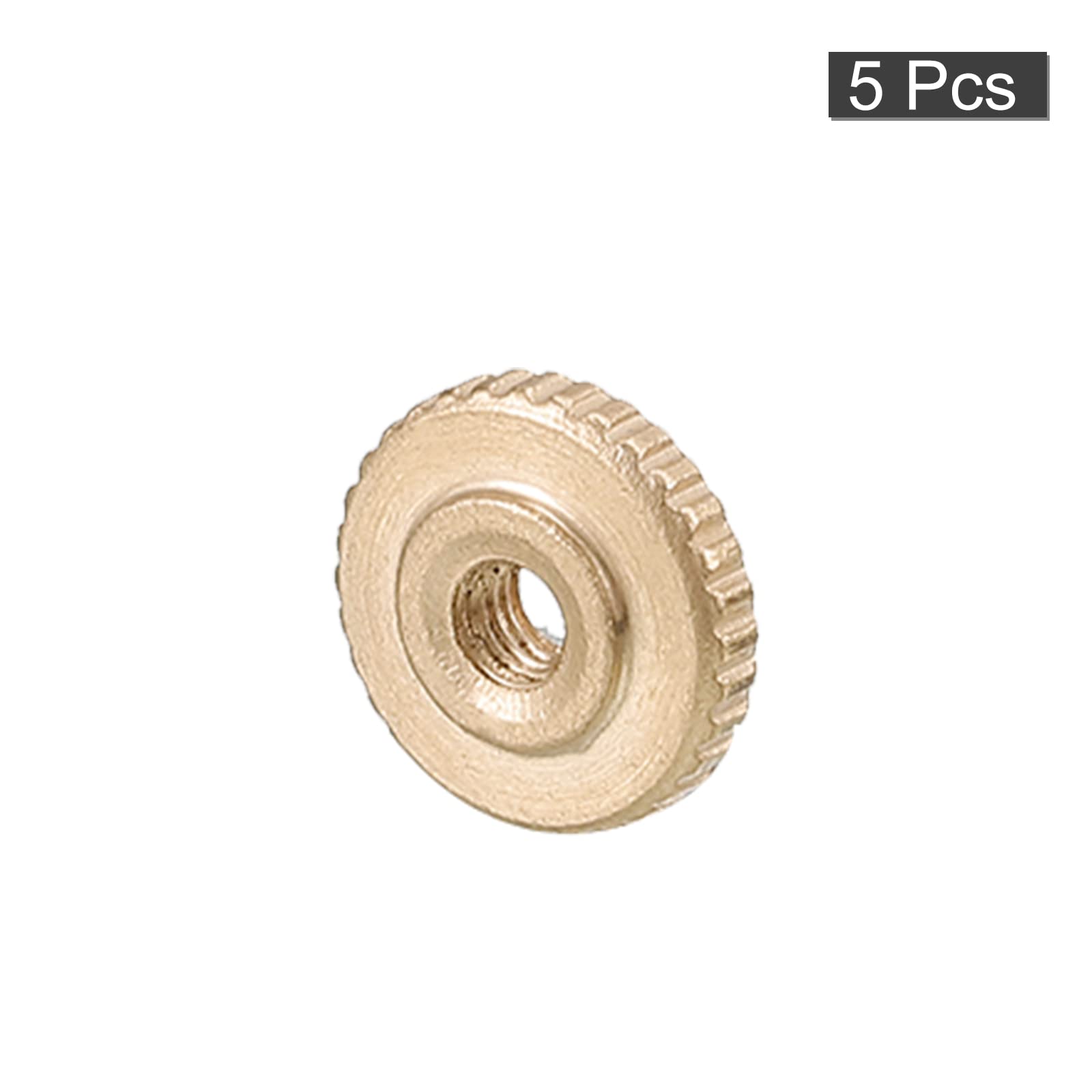 QUARKZMAN Zigrinato Pollice Dadi, 5pz M3 x D11mm x H2.5mm Ottone Zigrinato Dado Piatto Testa Attraverso Foro Blocco Regolazione Dadi per Stampante 3D Parti