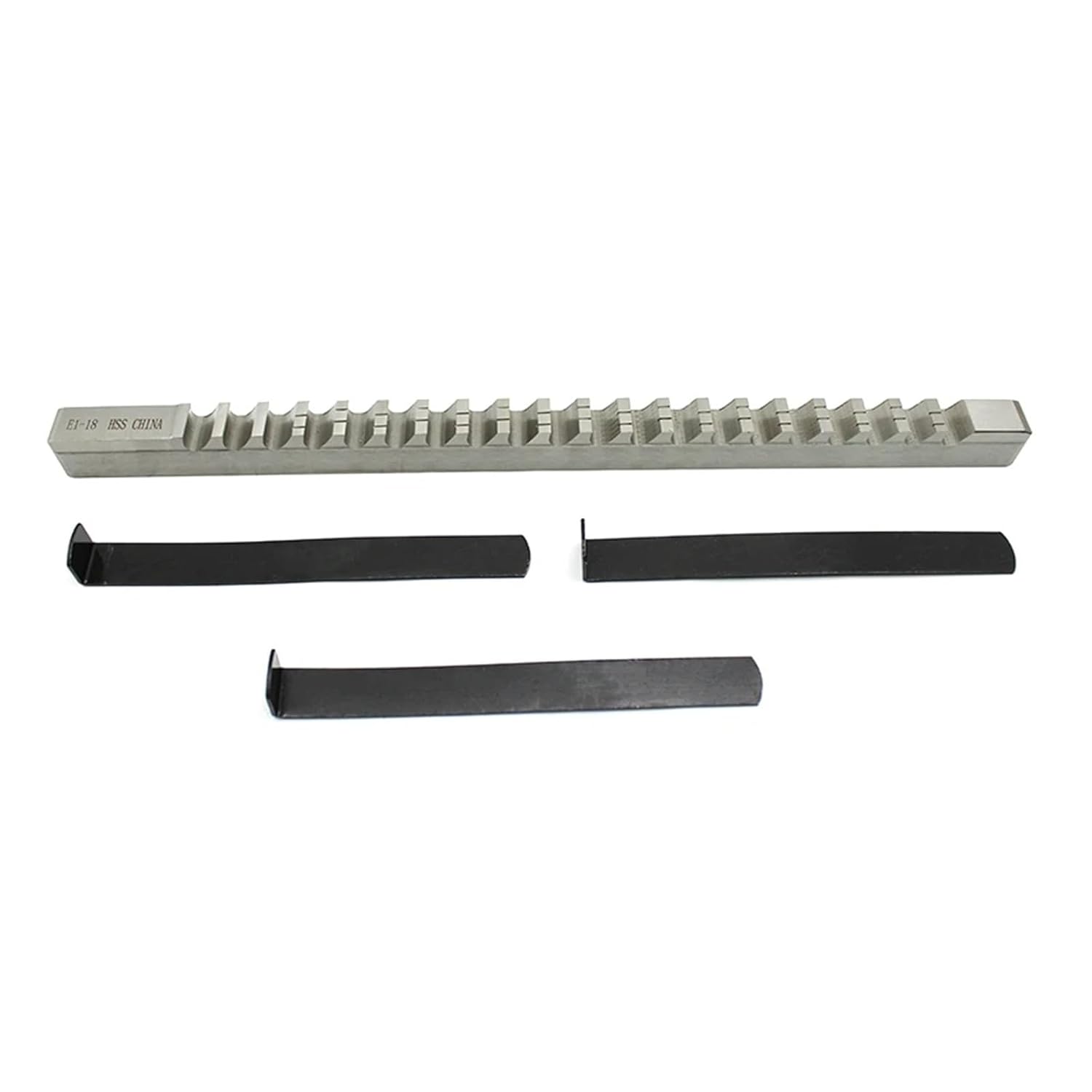 18mm E Push-Type HSS Keyway Broach E1-18 Metric Sized Cutting Tool for CNC Machine with 3pcs Shim for Metalworking, Lathe