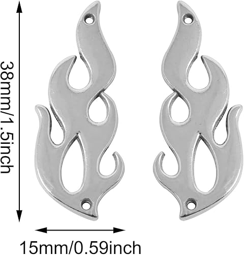 Miniatura 2 de Honbay 24 piezas de aleación de llama, conectores de fuego, colgantes para aretes, pulseras, collares, joyería, aleación, No es una piedra preciosa