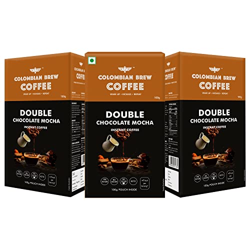 Image of Colombian Brew Double Chocolate Mocha Instant Coffee Powder, No Sugar, 100g Buy 2 Get 1 Free